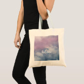 Nuage pastel prénom monogramme トートバッグ (正面(商品))