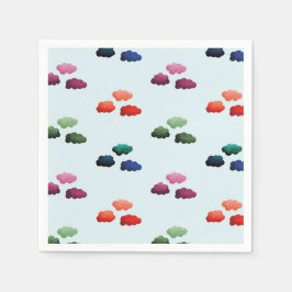 Nuages multicolores à l'aquarelle スタンダードカクテルナプキン
