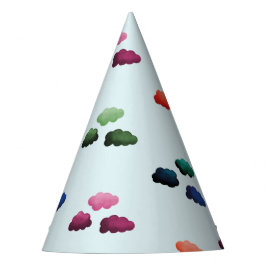 Nuages multicolores à l'aquarelle パーティーハット