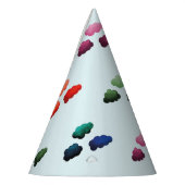 Nuages multicolores à l'aquarelle パーティーハット (左)