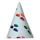 Nuages multicolores à l'aquarelle パーティーハット (右)