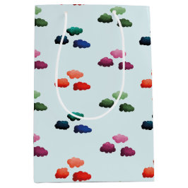 Nuages multicolores à l'aquarelle ミディアムペーパーバッグ