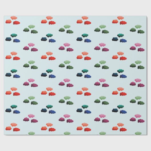 Nuages multicolores à l'aquarelle ラッピングペーパー (フラット)