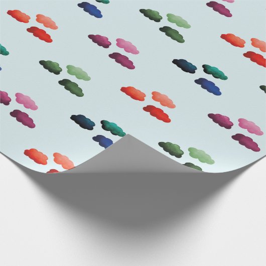 Nuages multicolores à l'aquarelle ラッピングペーパー (角)