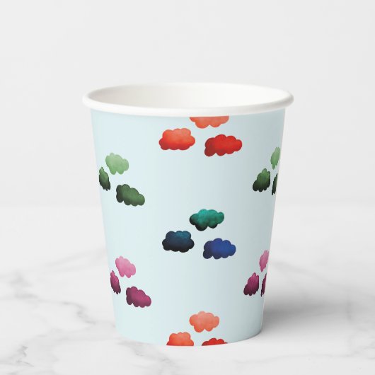 Nuages multicolores à l'aquarelle 紙コップ (裏面)