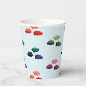 Nuages multicolores à l'aquarelle 紙コップ (左)