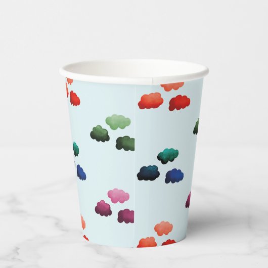 Nuages multicolores à l'aquarelle 紙コップ (右)