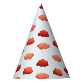 Nuages oranges à l'aquarelle パーティーハット