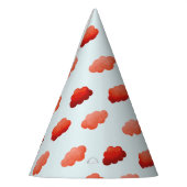 Nuages oranges à l'aquarelle パーティーハット (左)