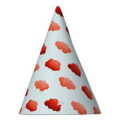 Nuages oranges à l'aquarelle パーティーハット (右)