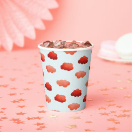 Nuages oranges à l'aquarelle 紙コップ