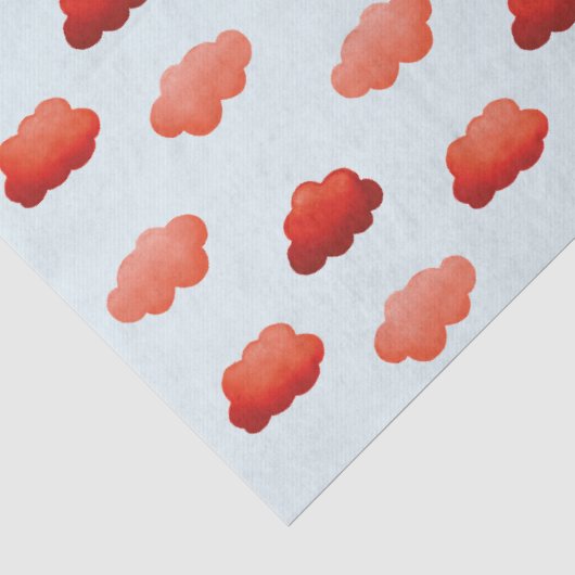 Nuages oranges à l'aquarelle 薄葉紙 (詳細)