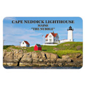 Nubble Light, Cape Neddick Maine Flexi Magnet マグネット (横)