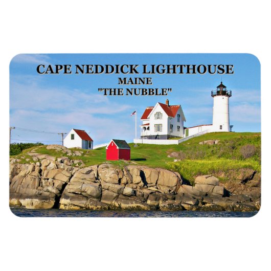 Nubble Light, Cape Neddick Maine Flexi Magnet マグネット (横)