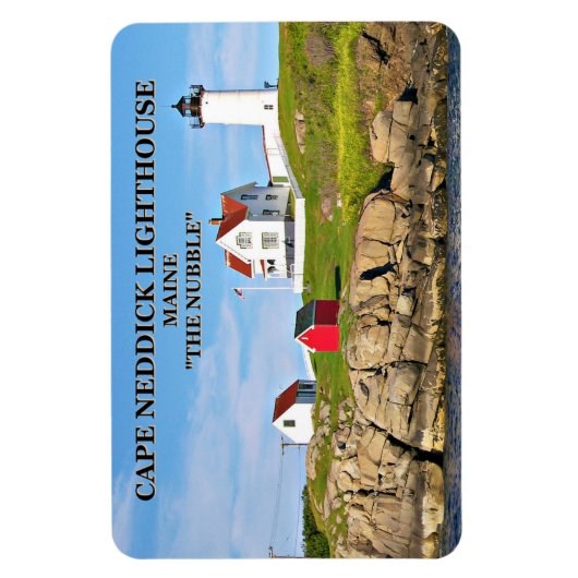 Nubble Light, Cape Neddick Maine Flexi Magnet マグネット (縦)