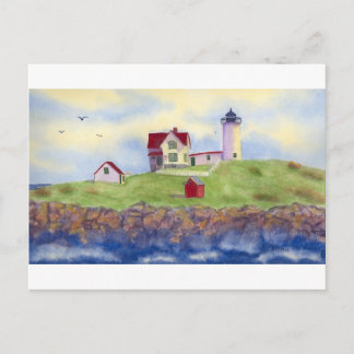 Nubble Light、Cape Neddick、York Maine Pastcard ポストカード