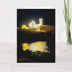 Nubble Light Houseフォトグリーティン空白のグ カード