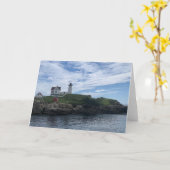 Nubble Light Houseフォトグリーティン空白のグ カード (黄色い花)