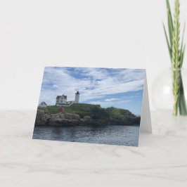 Nubble Light Houseフォトグリーティン空白のグ カード