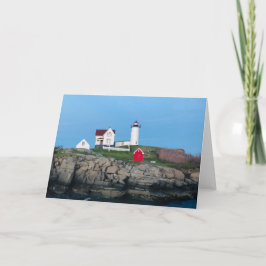 Nubble Light Houseフォトグリーティン空白のグ カード