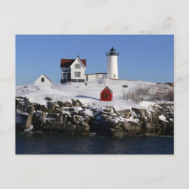 Nubble Light House in Winter ポストカード