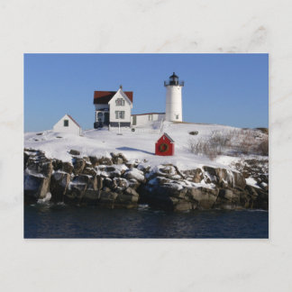 Nubble Light House in Winter ポストカード