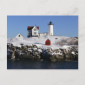 Nubble Light House in Winter ポストカード (正面)