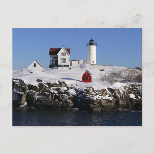 Nubble Light House in Winter ポストカード (正面)