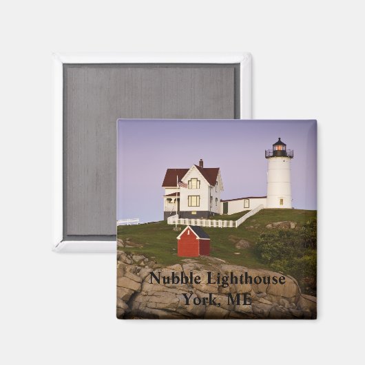 Nubble Light house-York, ME マグネット (正面/裏面)