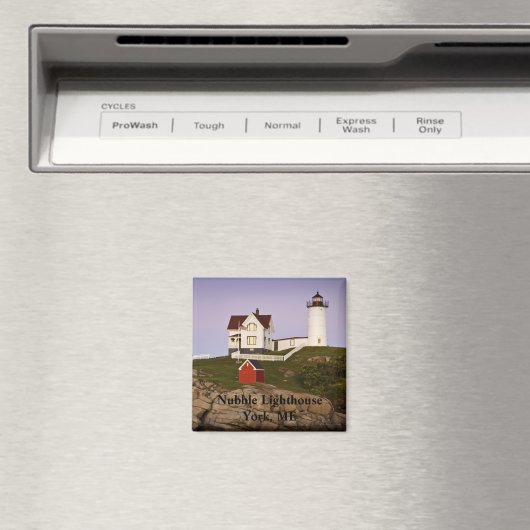 Nubble Light house-York, ME マグネット (インサイチュ (食洗機))