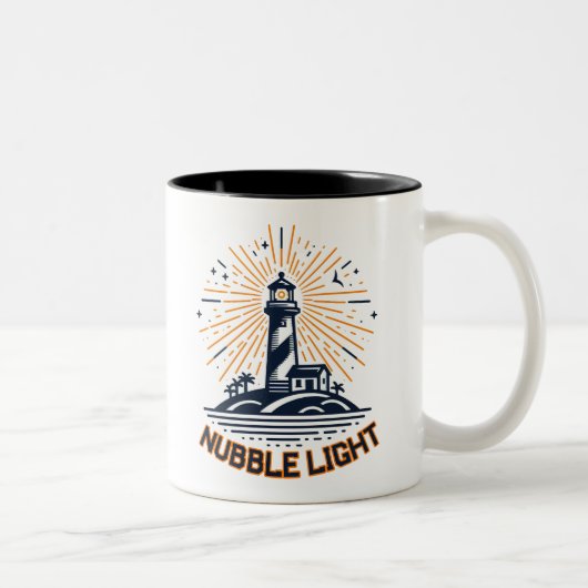 Nubble Light Maine Sunrise ツートーンマグカップ (右)