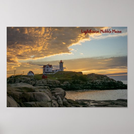 Nubble Maine ,Lighthouse ポスター (正面)