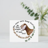 NUBIANのヤギ-あなたの耳は低くつるしますか。 ポストカード (スタンド正面)