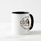 NUBIANのヤギ-あなたの耳は低くつるしますか。 マグカップ (正面右)