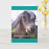 Nubianのヤギ カード (黄色い花)