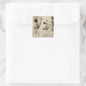 Nubianミュージシャン(セピア写真) スクエアシール (バッグ)