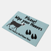 Nubianヤギあなたのフーフを拭く色を選択 ドアマット (アングル)