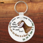 NUBIANヤギ – 耳は低くつるすか? キーホルダー (正面)