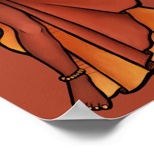 Nubian Belly Dancer Goddess ポスター (角)