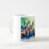 Nubian Giraffes AREF2202 - Watercolor コーヒーマグカップ (正面左)