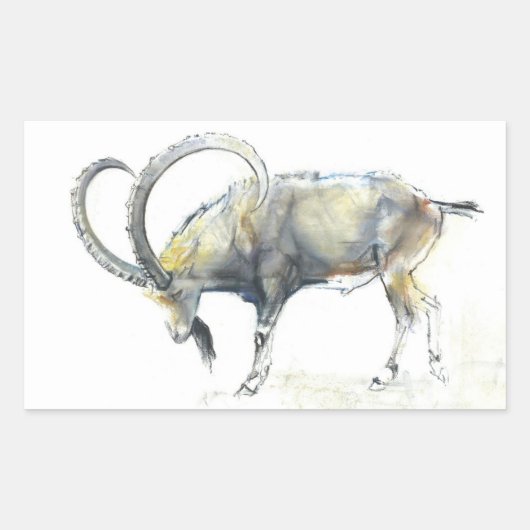 Nubian Ibex 2008 長方形シール (正面)