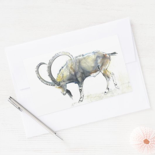 Nubian Ibex 2008 長方形シール (封筒)