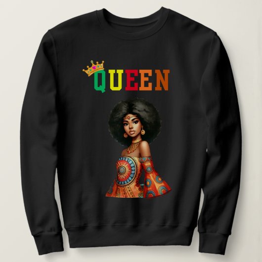 Nubian Queen: Beauty Women's sweatshirt スウェットシャツ (デザイン正面)