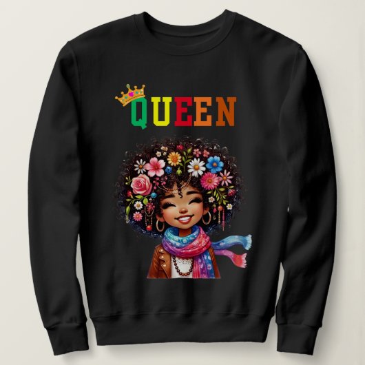 Nubian Queen: Breezy Women's sweatshirt スウェットシャツ (デザイン正面)