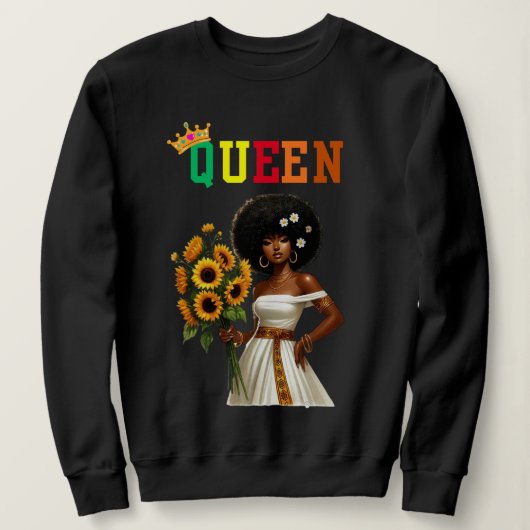 Nubian Queen: Daisy Women's sweatshirt スウェットシャツ (デザイン正面)
