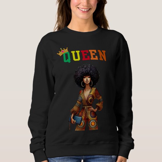 Nubian Queen: Elegance Women's sweatshirt スウェットシャツ (正面)
