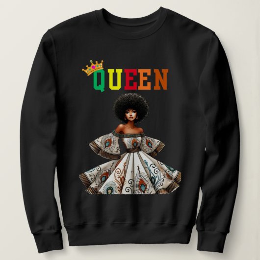 Nubian Queen: Flyness Women's sweatshirt スウェットシャツ (デザイン正面)