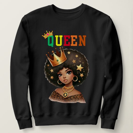 Nubian Queen: Royalty Women's sweatshirt スウェットシャツ (デザイン正面)