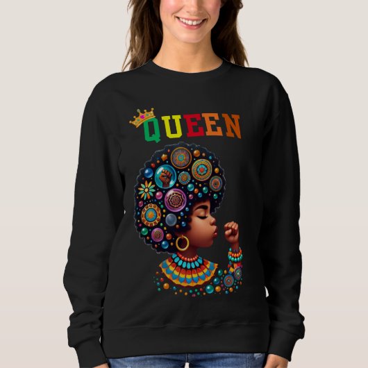 Nubian Queen: Sharp Women's sweatshirt スウェットシャツ (正面)