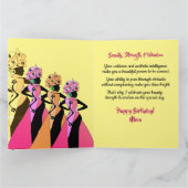 Nubian Woman Art African American Birthday Card カード (内部)
